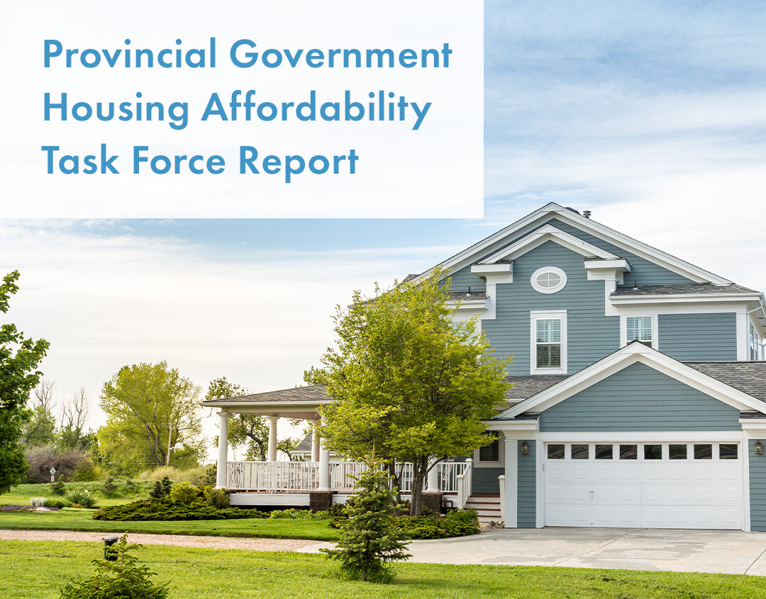 Provincial Government Housing Affordability Task Force Report Outline